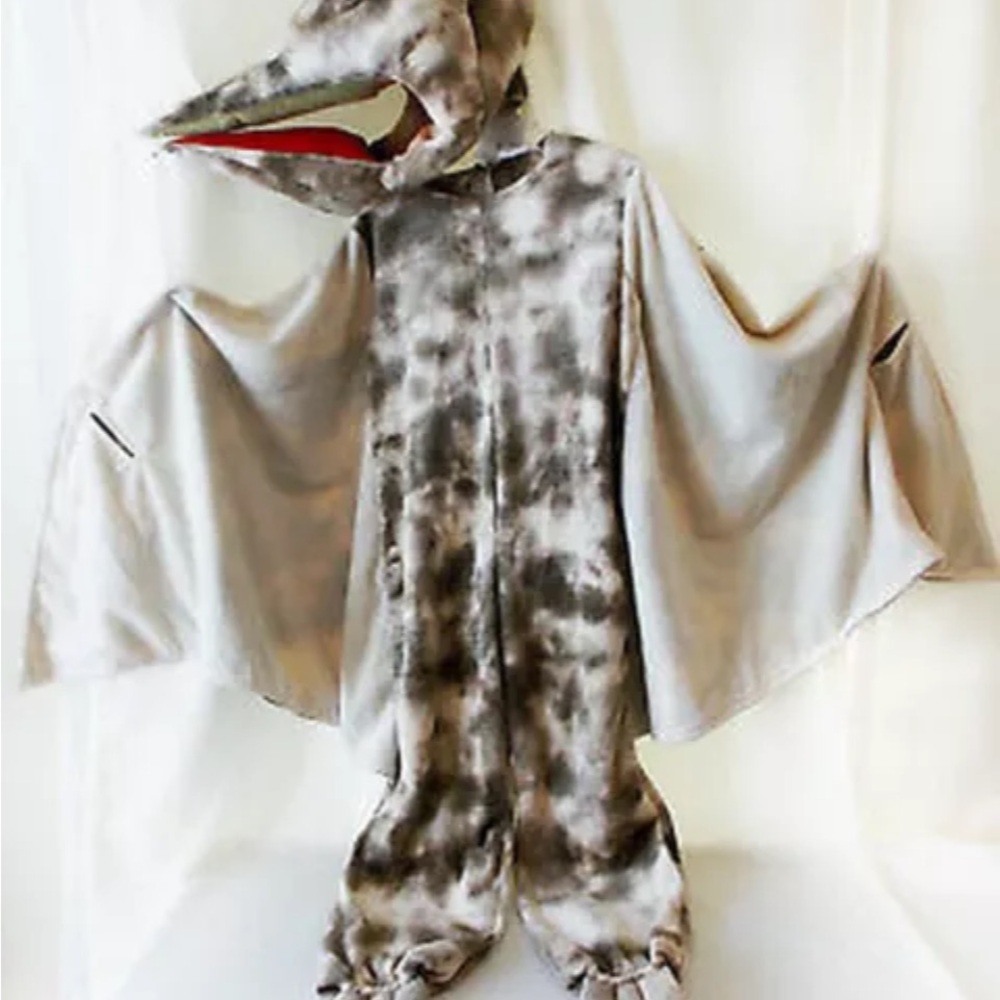 Pottery Barn Kids Pterodactyl Costume - Gray and Cream
